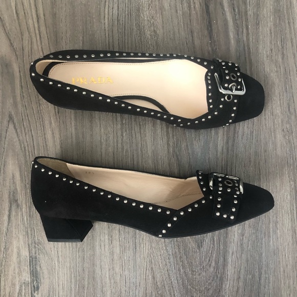 Brand New Prada Studded Loafers 38.5 - Picture 6 of 6